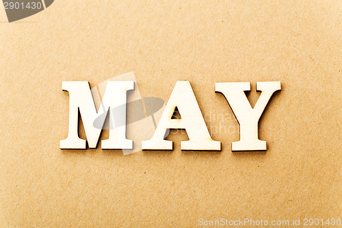 Image of Wooden text for May