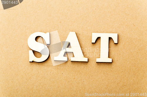 Image of Wooden text for Saturday