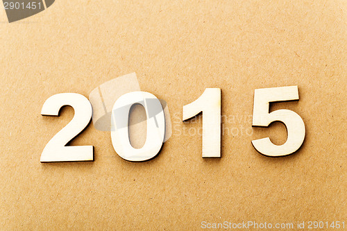 Image of Wooden text for year 2015