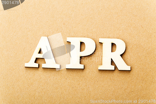 Image of Wooden text for April