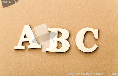 Image of Wooden text for ABC
