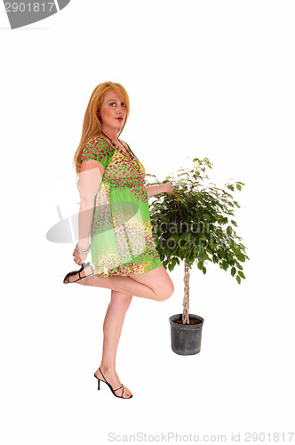 Image of Woman in green dress.