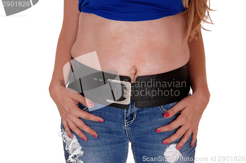 Image of Midsection of woman.