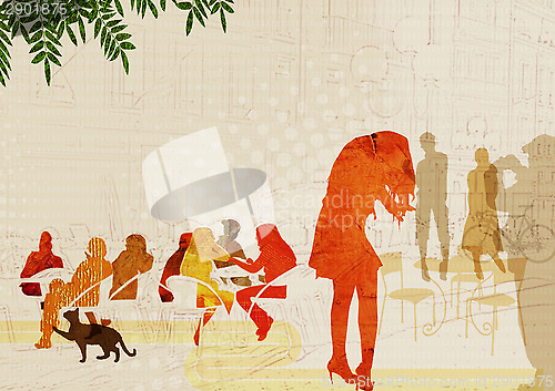 Image of People in a cafe