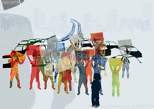 Image of People demonstration