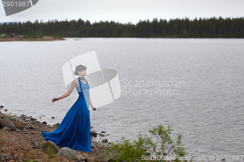 Image of girl in a blue dress