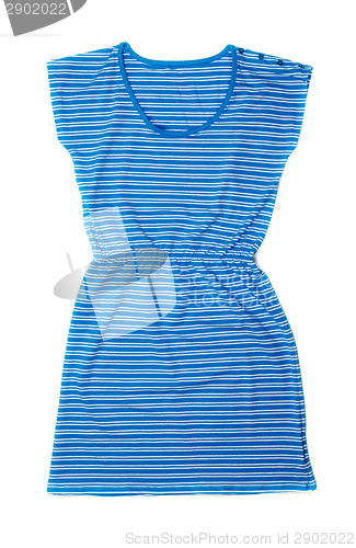 Image of striped blue fashionable dress