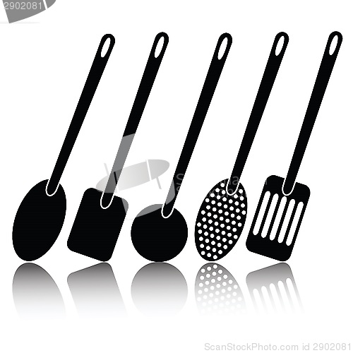 Image of kitchen utensil silhouettes