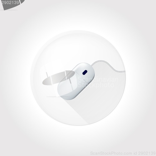 Image of Vector icon for blog. Computer mouse.