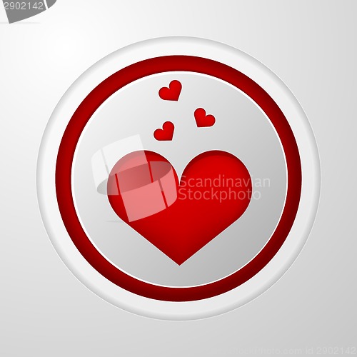Image of Vector icon for blog. Red heart