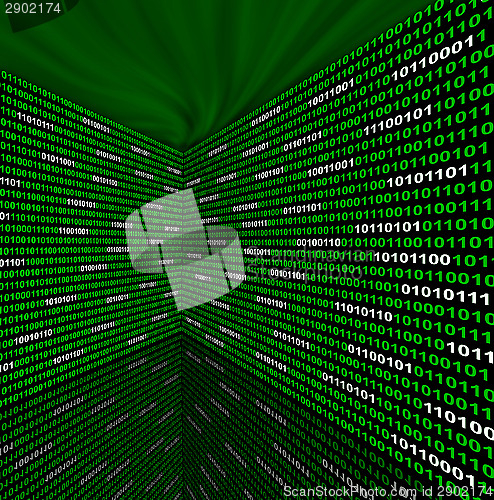 Image of Two walls of binary code