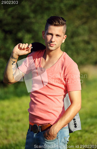 Image of Fashion portrait of handsome young man