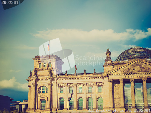 Image of Retro look Reichstag Berlin