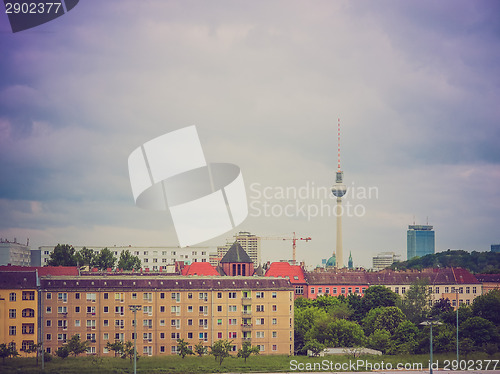 Image of Retro look TV Tower Berlin