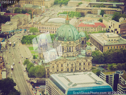 Image of Retro look Berlin aerial view