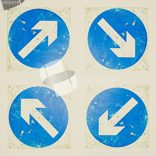 Image of Retro look Arrow sign