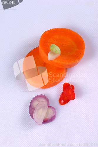 Image of slice of fresh vegetable