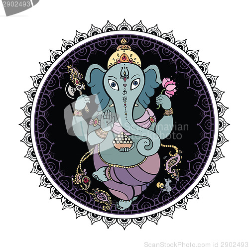Image of Lord Ganesha Hand drawn illustration.