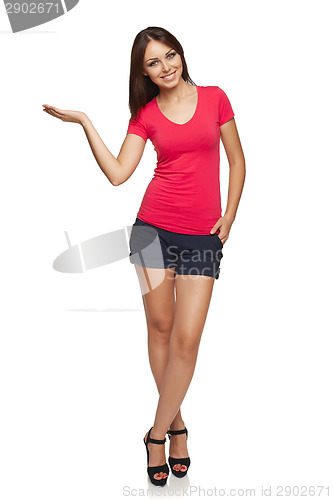Image of Woman showing blank copy space