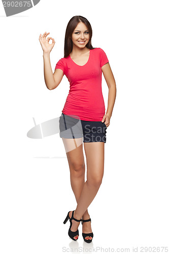 Image of Female okay gesturing