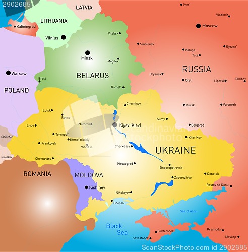 Image of Belarus and Ukraine country