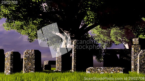 Image of Sacred Temple in Forest