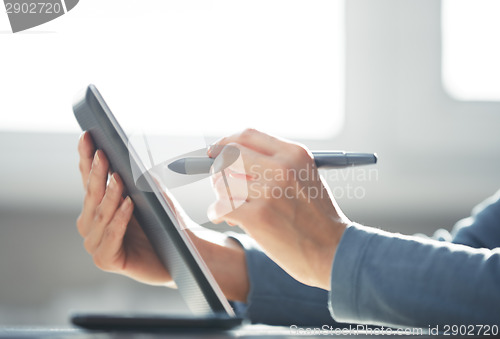 Image of Working with digital tablet