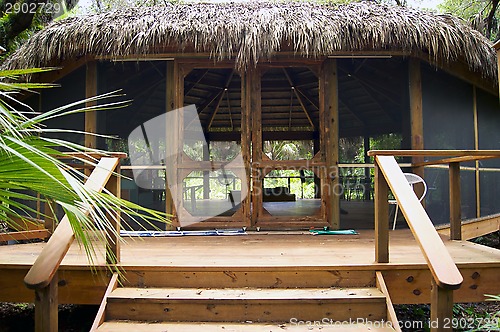 Image of large tiki hut building in florida park