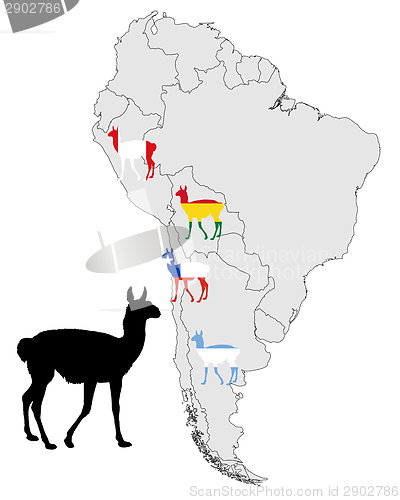 Image of Guanaco range map