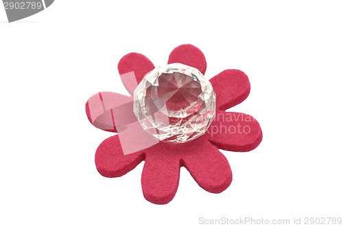 Image of Glass crystal on felt