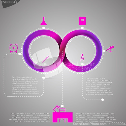 Image of Vector infographic for education with Mobius stripe