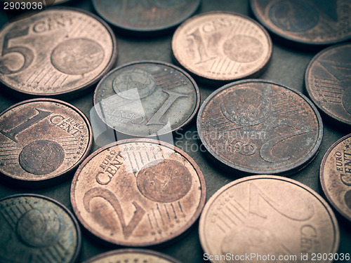 Image of Retro look Euro coins