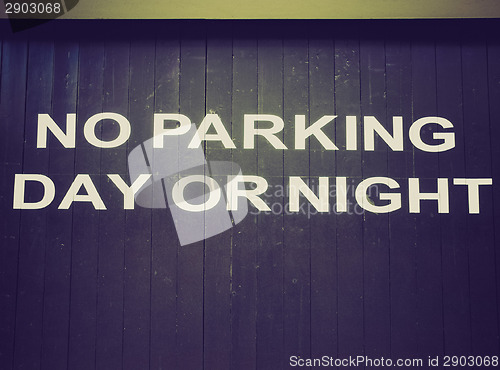 Image of Retro look No parking sign