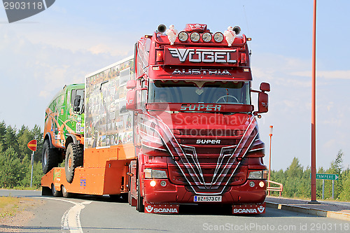 Image of Austrian Show Truck Super Scania V8 in Lempaala, Finland