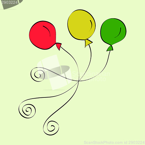 Image of Doodle purple and yellow balloons