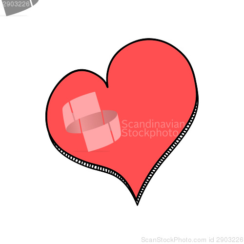 Image of Doodle red heart