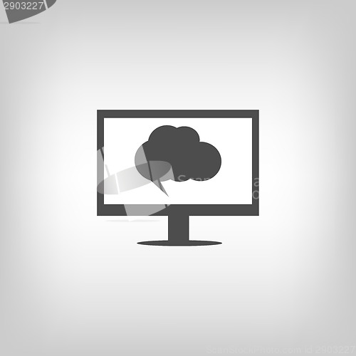 Image of Computer with speech bubble