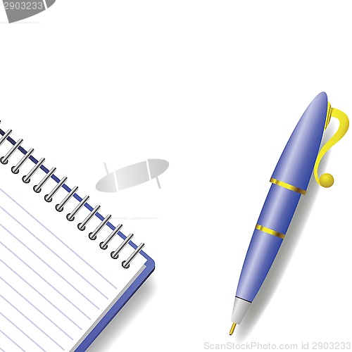 Image of pen and notebook
