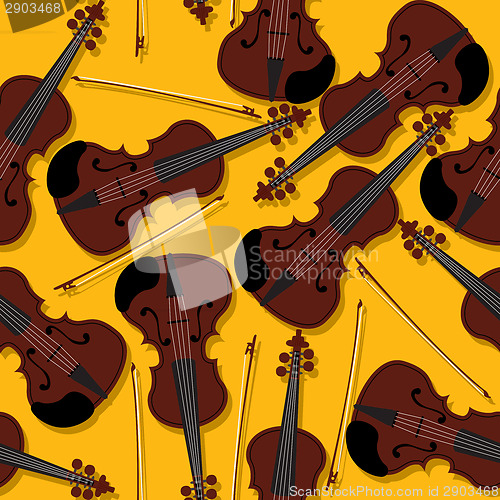 Image of Violins and bow pattern