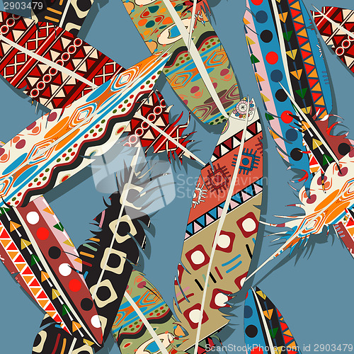 Image of Ikat feather pattern 3