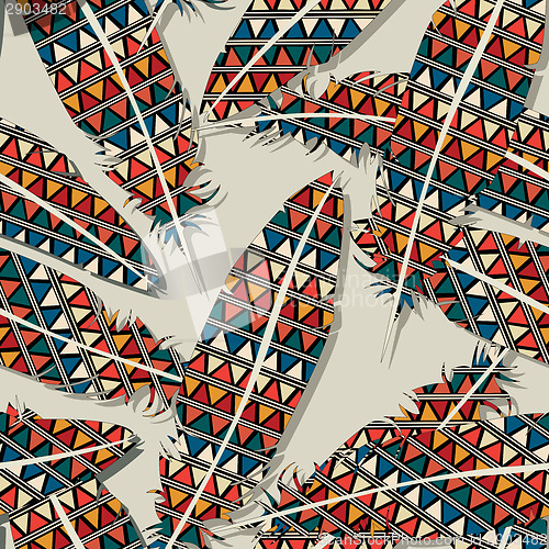 Image of Ikat feather pattern 9