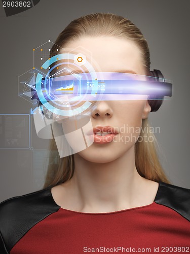 Image of woman in futuristic glasses