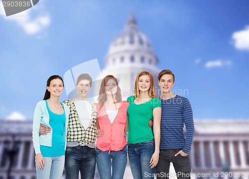 Image of group of smiling students standing