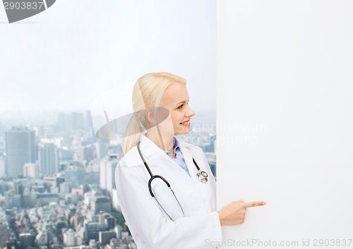 Image of smiling female doctor with stethoscope