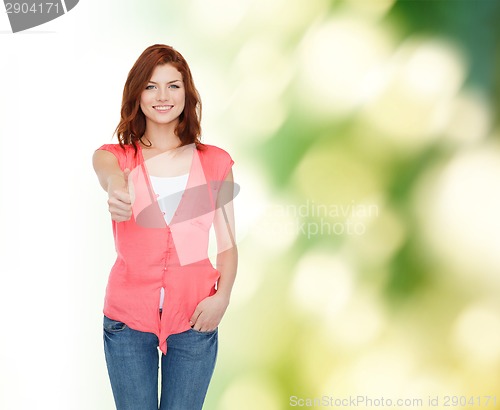 Image of smiling teenage girl in casual clothes