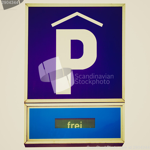 Image of Retro look Parking sign