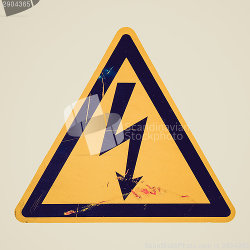 Image of Retro look Danger of death Electric shock