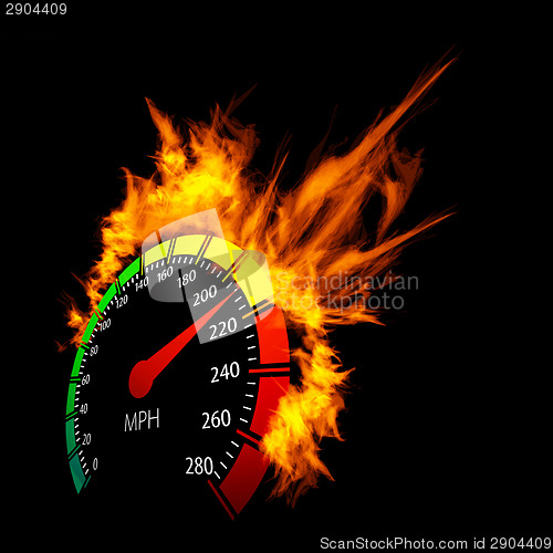 Image of Burning speedometer