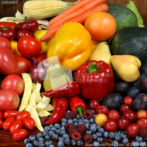 Image of Fruits and vegetables.