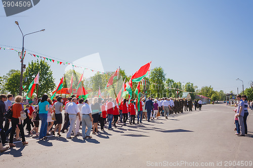 Image of Celebration of Victory Day. GOMEL, BELARUS - MAY 9: Celebration 